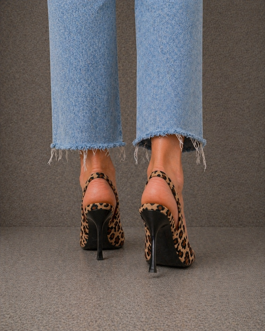 Isabella - Zapatos de tacón con estampado de leopardo