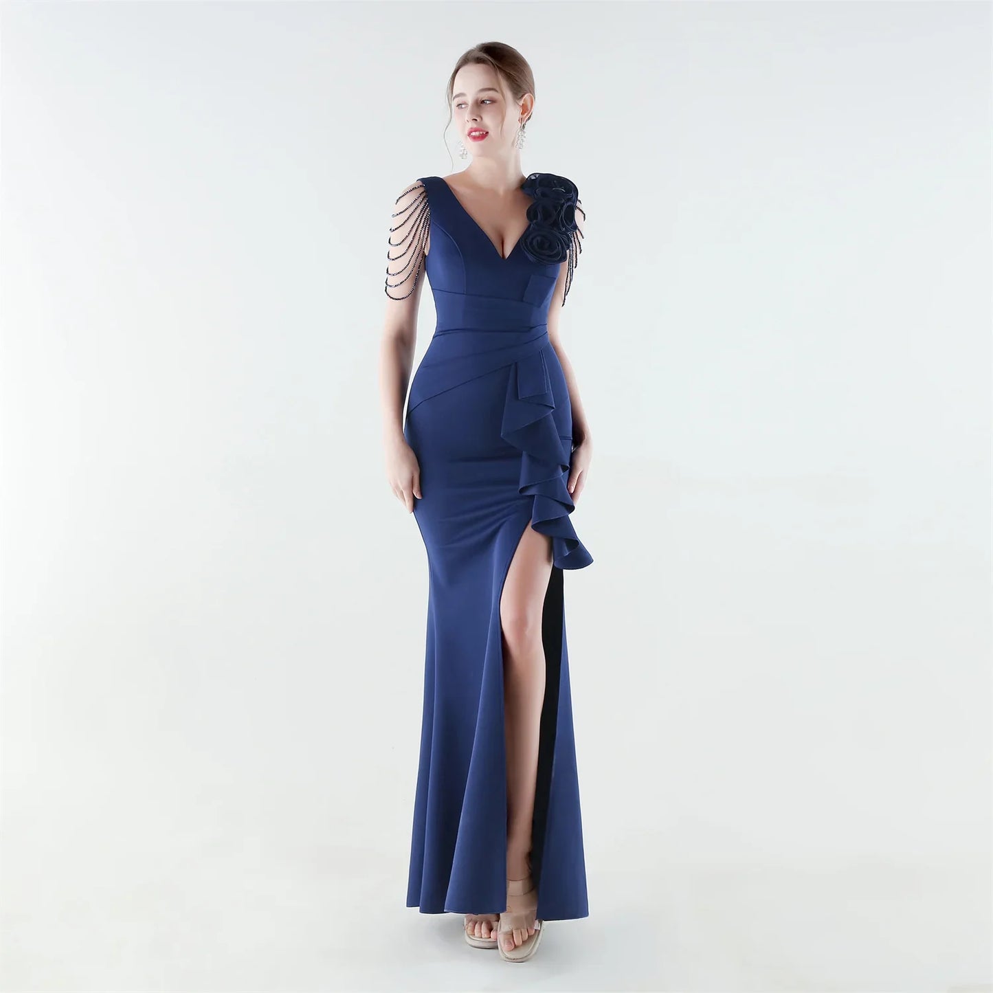 Aurielle™ Kleid mit Verziertem Schulterdesign und Premium-Verarbeitung